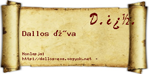 Dallos Éva névjegykártya